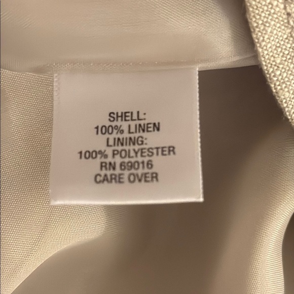 St. John's Bay Cream Blazer 100% Linen Jacket - Picture 6 of 10